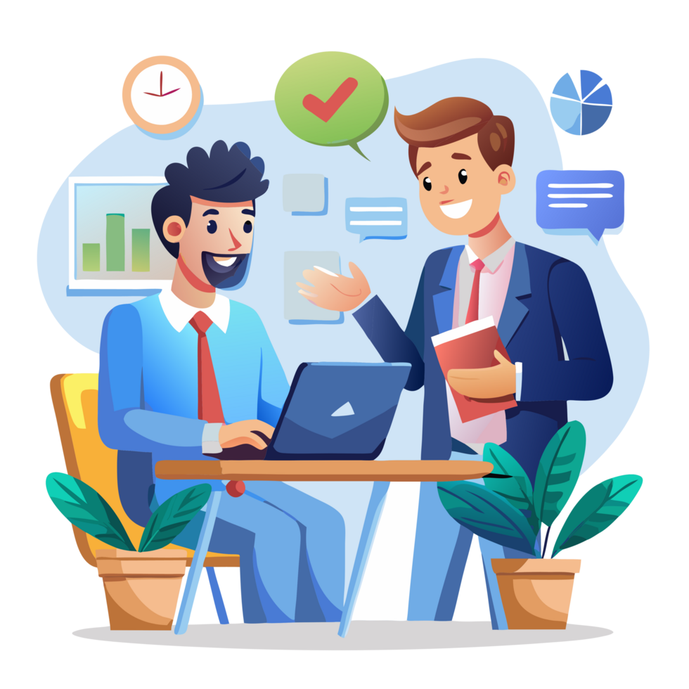 Two Professionals in Business Discussion